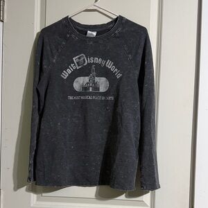 Disney Distressed Charcoal Gray Sweatshirt size small